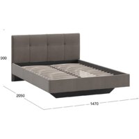 Трия Элис тип 1 с мягкой обивкой 140x200 (велюр мокко) Image #3