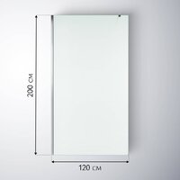 Saniteco Walk-In SN-W6MC120 (120x200, матовое стекло, хромированный профиль) Image #5