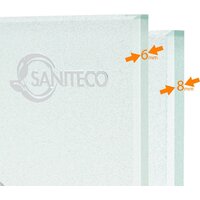 Saniteco Walk-In SN-W6MC120 (120x200, матовое стекло, хромированный профиль) Image #13