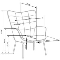 Halmar Castel (горчичный/черный) Image #2