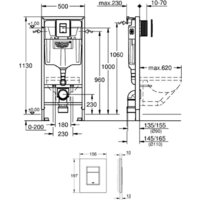 Lauter Longer 2110822 + GROHE Rapid SL 38721001 с кнопкой (овальная, хром) Image #25