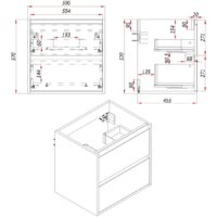 ЗОВ Тумба под умывальник Парма 60 P60LWP0MWMC1B (белый матовый) Image #3