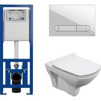 Cersanit Carina New Clean On с инстал.Link Pro (с кнопкой Estetica 64109 белый)