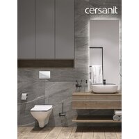 Унитаз подвесной Cersanit Carina New Clean On с инстал.Link Pro (с кнопкой Estetica 64109 белый) - Превью изображения №13 — Интернет-Магазин TECNO.BY