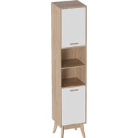 Мебельград Калгари 45x45x220 (дуб натуральный светлый/белый матовый)