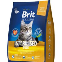 Brit Premium Cat Sterilized Duck & Chicken для взрослых стерилизованных кошек с уткой и курицей 2 кг