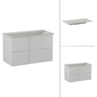Lauter Тумба под умывальник Nelli 90 (бело-серый п/мат/бело-серый) Image #3