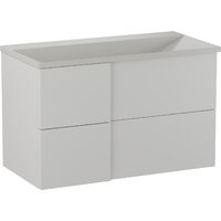 Lauter Тумба под умывальник Nelli 90 (бело-серый п/мат/бело-серый) Image #4