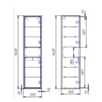 Cersanit Шкаф-полупенал Louna SP-SL-LOU/Wh Image #3