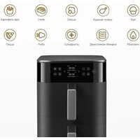 Аэрогриль (аэрофритюрница) Xiaomi Smart Double Stack Air Fryer 12L MAF-DS1201 (евровилка, черный) - Превью изображения №8 — Интернет-Магазин TECNO.BY
