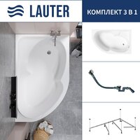 Lauter Geneva 170x105 2103170R (с каркасом и сифоном 21Y32002 белый)