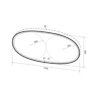 Wellsee Зеркало с фронтальной LED-подсветкой 7 Rays' Spectrum 172202060, 120 x 60 см (с сенсором и регулировкой яркости освещения) Image #9