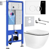 Roxen Antares Black в комплекте с инсталляцией StounFix Dual Fresh 6 в 1 964658 (кнопка: хром глянец) Image #2