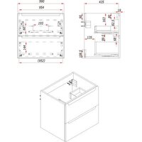  ЗОВ Тумба под умывальник Дион 100 D100LWP0M9003MKV5-LDSPW (белый матовый) - Превью изображения №14 — Интернет-Магазин TECNO.BY