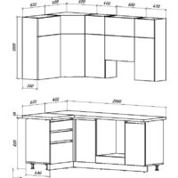 ВерсоМебель Эко Премиум 1.2x2.0 левая (белый фасадный/ст. мрамор лацио) Image #8
