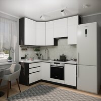 ВерсоМебель Эко Премиум 1.2x2.0 левая (белый фасадный/ст. мрамор лацио) Image #7