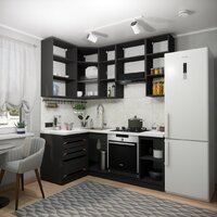 ВерсоМебель Эко Премиум 1.2x2.0 левая (белый фасадный/ст. мрамор лацио) Image #6