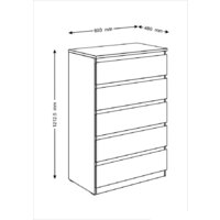 Mio Tesoro Мальта 5 ящиков 80x121 2.05.02.090.1 (белый) Image #5