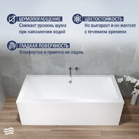 Ванна Lauter Oasis 170х75 21203070 (с ножками и лицевым экраном) - Превью изображения №3 — Интернет-Магазин TECNO.BY