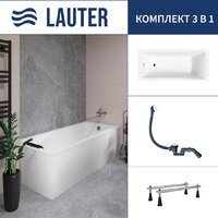 Lauter Aurora 170x75 21010075 (с ножками и сифоном 21Y31002 белый)