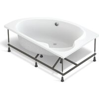 Ванна Cersanit Kaliope 153x100 R 63442 (с каркасом и сифоном Prime черный) - Превью изображения №4 — Интернет-Магазин TECNO.BY