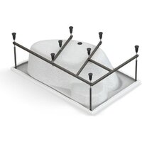 Ванна Cersanit Kaliope 153x100 R 63442 (с каркасом и сифоном Prime черный) - Превью изображения №3 — Интернет-Магазин TECNO.BY