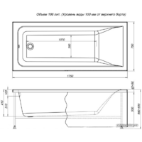 Aquanet Bright 175x75 (с каркасом) Image #5