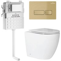 Roxen Antares в комплекте с инсталляцией Attach 5 в 1 967102 (кнопка: брашированное золото)