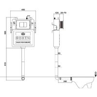 Roxen Antares в комплекте с инсталляцией Attach 5 в 1 967102 (кнопка: брашированное золото) Image #6