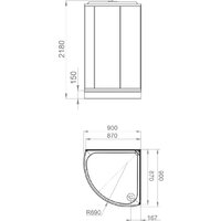Domani-Spa Simple 100x100 DS01Sm110LGrT00.Gt-V1.2-Black Image #2