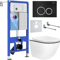 Roxen Antares Black в комплекте с инсталляцией StounFix Dual Fresh 6 в 1 964643 (кнопка: черный матовый) Image #2