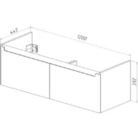  Lemark Тумба под умывальник Buno Mini 125 LM05BM125T (белый глянец) - Превью изображения №7 — Интернет-Магазин TECNO.BY