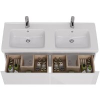  Lemark Тумба под умывальник Buno Mini 125 LM05BM125T (белый глянец) - Превью изображения №4 — Интернет-Магазин TECNO.BY