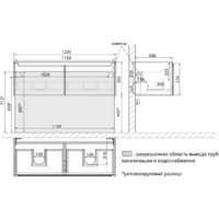  Lemark Тумба под умывальник Buno Mini 125 LM05BM125T (белый глянец) - Превью изображения №8 — Интернет-Магазин TECNO.BY