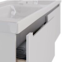  Lemark Тумба под умывальник Buno Mini 125 LM05BM125T (белый глянец) - Превью изображения №5 — Интернет-Магазин TECNO.BY