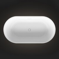 Wellsee Chic Riviera 179x85 23680602R (отдельностоящая ванна с подсветкой белый глянец, экран, ножки, сифон-автомат глянцевый белый) Image #4