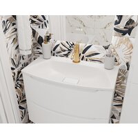 Belux Тумба под умывальник Ганновер НП 80-02 (белый глянец) Image #5