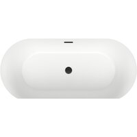 Wellsee Croquis 166x77 230302003 (отдельностоящая ванна матовый белый/матовый черный, экран, ножки, сифон-автомат матовый черный) Image #4