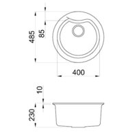 Кухонная мойка Elleci Ego Round Aluminium 79 - Превью изображения №2 — Интернет-Магазин TECNO.BY