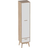 Мебельград Калгари 1-дверный (дуб натуральный светлый/белый матовый)