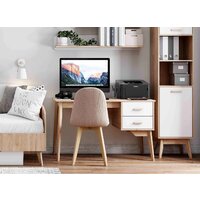 Мебельград Калгари 1-дверный (дуб натуральный светлый/белый матовый) Image #2