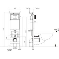 Roxen Antares в комплекте с инсталляцией Asten Readle Zentralmodul AR0601-185B с черной матовой кнопкой Image #18