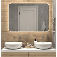 Континент Зеркало Burzhe LED 100x70 (МДФ с функцией анизапотевания, нейтральная подсветка)