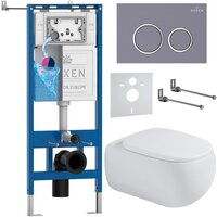 Roxen Titan в комплекте с инсталляцией StounFix Dual Fresh 6 в 1 967213 (кнопка: бетон)