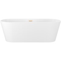 Wellsee Shell 150x73 28170204R (отдельностоящая ванна белый глянец, экран, ножки, сифон-автомат золото)