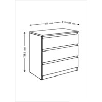 Mio Tesoro Мальта 3 ящика 80x76 2.05.02.040.1 (белый) Image #5