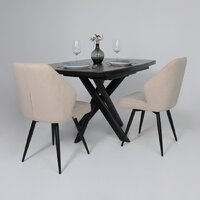 Мамадома Leonel-130 раздвижной 130-165х85 (stone black st cer/черный) Image #4