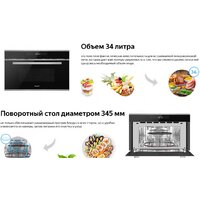 Микроволновая печь Weissgauff BMWO-349 DBSX Touch - Превью изображения №8 — Интернет-Магазин TECNO.BY