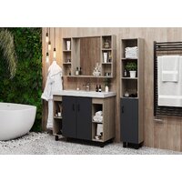 Onika Тумба под умывальник Тимбер 100.10 110010 (серый матовый/дуб сонома) Image #4