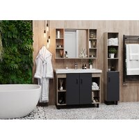 Onika Тумба под умывальник Тимбер 100.10 110010 (серый матовый/дуб сонома) Image #3